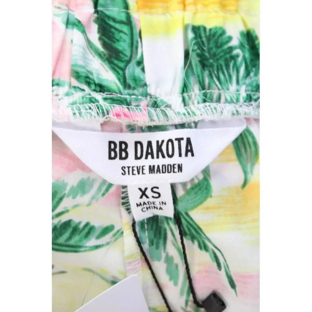 BB Dakota Womens Elastic Waist Tropical Print Casual Shorts Multicolor Size XS